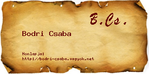 Bodri Csaba névjegykártya